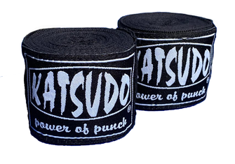 Katsudo elastične bandaže za boks 350cm, črne barve