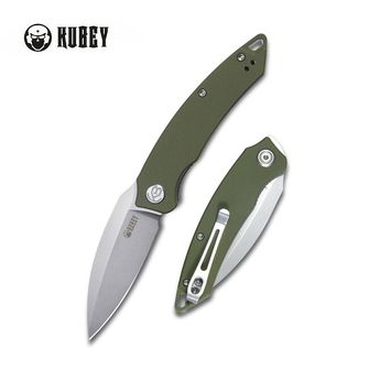 KUBEY Zaklepni nož Leaf Green G10
