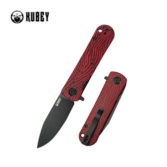 KUBEY Closing knife NEO Outdoor Red-Black Dam. & Black