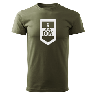 DRAGOWA majica s kratkimi rokavi army boy, olivno zelena 160g/m2