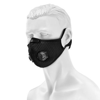 Maska proti smogu iz mrežaste tkanine Maraton - črna