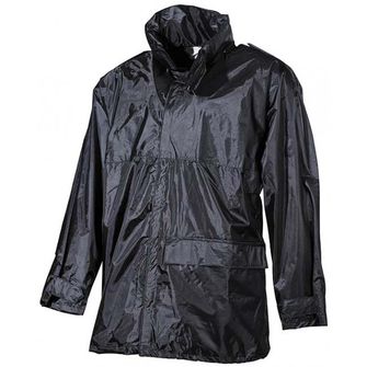 MFH vodoodporna dežna jakna PVC črne barve