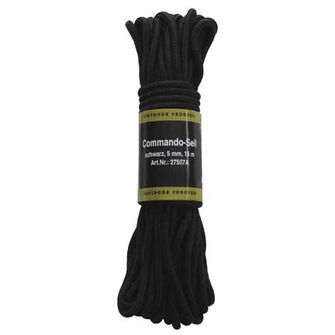 MFH najlonska vrv, 15 metrov, 5mm, črna