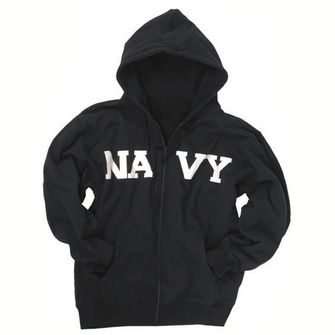 Mil-tec Navy pulover s kapuco, temno modra