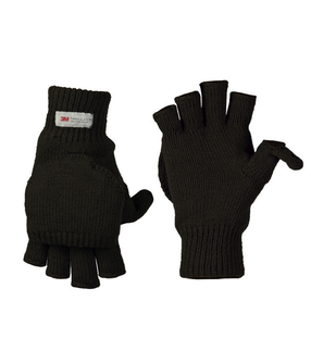 Mil-Tec rokavice s snemljivim delom za prste, črne barve