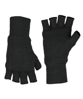 Mil-tec pletene rokavice Thinsulate™ brez prstov, črne