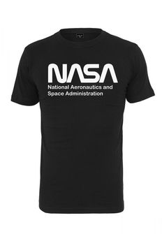 NASA moška majica Wormlogo, črna