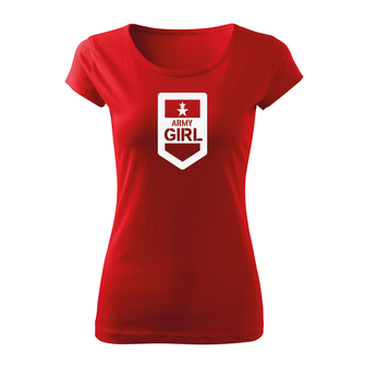 DRAGOWA ženska kratka majica army girl, rdeča 150g/m2