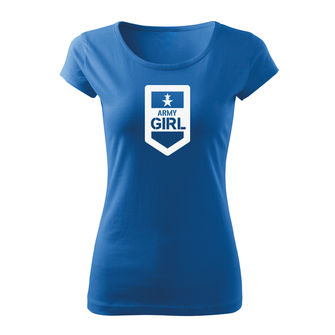 DRAGOWA ženska kratka majica army girl, modra 150g/m2