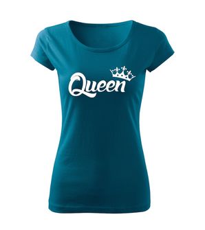 DRAGOWA ženska kratka majica queen, petrol blue 150g/m2
