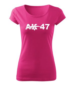 DRAGOWA ženska kratka majica AK-47, roza 150g/m2