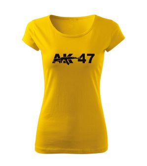 DRAGOWA ženska majica ak47, rumena 150g/m2