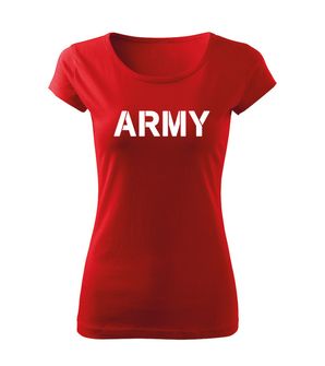 DRAGOWA ženska majica army, rdeča 150g/m2