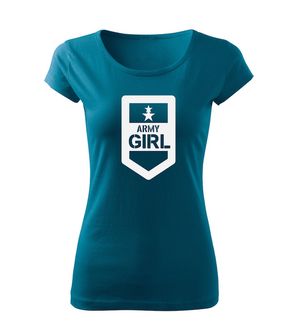 DRAGOWA ženska majica army girl, petrol blue 150g/m2