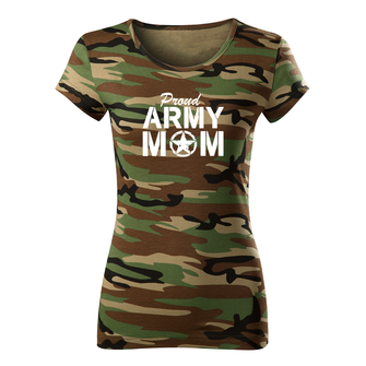 DRAGOWA ženska majica army mom, kamuflažna 150g/m2