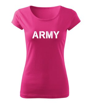 DRAGOWA ženska vojaška majica, roza 150g/m2