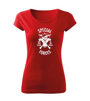 DRAGOWA ženska majica special forces, rdeča 150g/m2