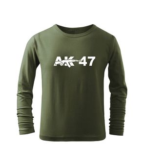 DRAGOWA otroška majica z dolgimi rokavi AK47, olivno zelena