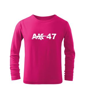 DRAGOWA otroška majica z dolgimi rokavi AK47, roza
