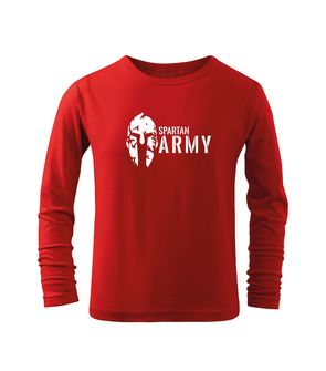 DRAGOWA otroška majica z dolgimi rokavi Spartan army, rdeča