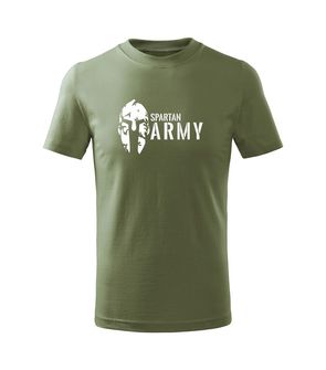DRAGOWA Otroška majica s kratkimi rokavi Spartan Army, olivno zelena