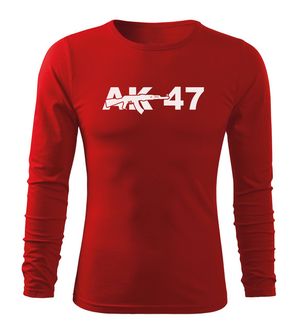 DRAGOWA Fit-T majica z dolgimi rokavi ak47, rdeča  160g/m2