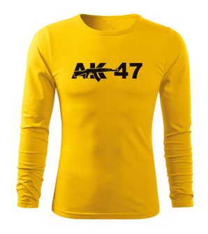 DRAGOWA Fit-T majica z dolgimi rokavi ak47, rumena160g/m2