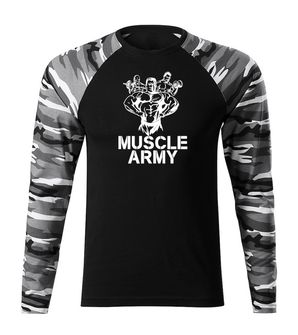 DRAGOWA Fit-T majica z dolgimi rokavi muscle army team, metro 160g/m2