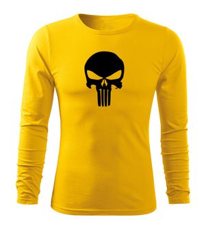 DRAGOWA Fit-T majica z dolgimi rokavi punisher, rumena 160g/m2
