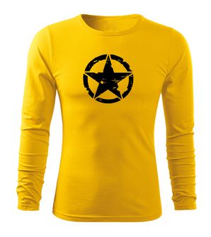 DRAGOWA Fit-T majica z dolgimi rokavi star, rumena 160g/m2