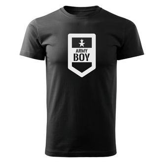 DRAGOWA majica s kratkimi rokavi army boy, črna 160g/m2