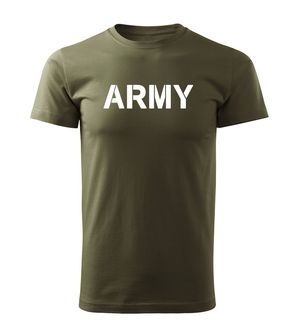 DRAGOWA majica s kratkimi rokavi Army, olivno zelena 160g/m2