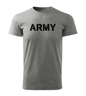 DRAGOWA majica s kratkimi rokavi Army, siva 160g/m2