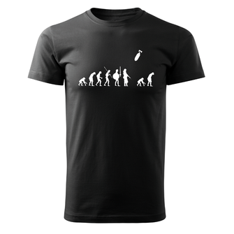 DRAGOWA majica s kratkimi rokavi evolucija, črna 160g/m2