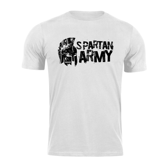 DRAGOWA majica s kratkimi rokavi spartan army Aristón, bela 160g/m2