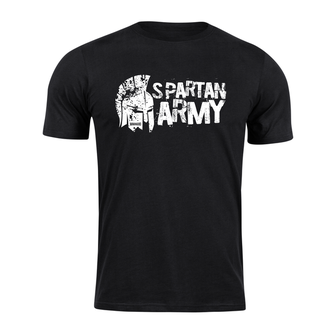 DRAGOWA majica s kratkimi rokavi spartan army Aristón, črna 160g/m2