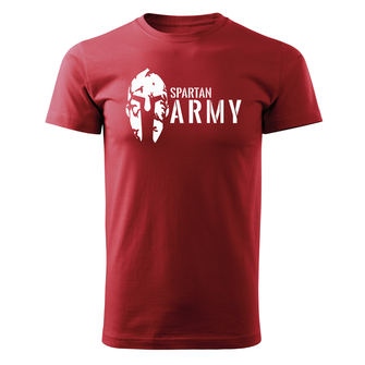 DRAGOWA majica s kratkimi rokavi spartan army, rdeča 160g/m2