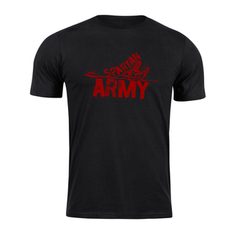 DRAGOWA majica s kratkimi rokavi spartan army RedNabis, črna 160g/m2