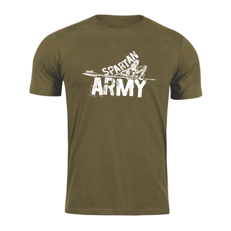 DRAGOWA majica s kratkimi rokavi spartan army Nabis, olivna 160g/m2