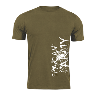 DRAGOWA majica s kratkimi rokavi spartan army WAR, olivna 160g/m2