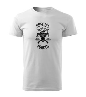 DRAGOWA majica s kratkimi rokavi special forces, bela 160g/m2