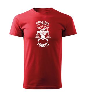 DRAGOWA majica s kratkimi rokavi special forces, rdeča 160g/m2