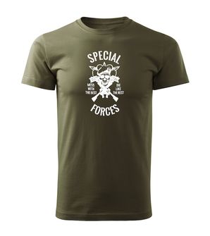 DRAGOWA majica s kratkimi rokavi special forces, olivno zelena 160g/m2