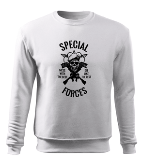 DRAGOWA moški pulover special forces, bela 300g/m2