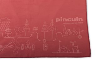 Pinguin Mikro zemljevid z brisačo 40 x 40 cm, rdeč