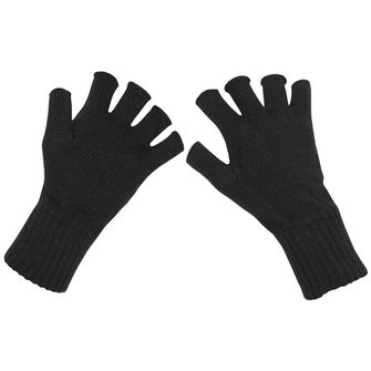MFH Pletene rokavice brez prstov, črne