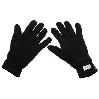 MFH Pletene rokavice z izolacijo 3M™ Thinsulate™, črne