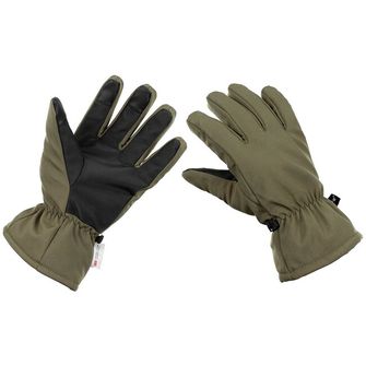 MFH rokavice iz softshell materiala z izolacijo 3M™ Thinsulate™, zelene barve