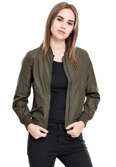 Urban Classics ženska light bomber jakna, olivno zelena