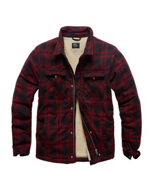 Vintage Industries Class sherpa jakna, rdeča pletena